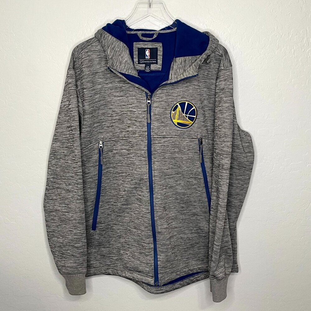 NBA G-III Sports by Carl Banks Golden State Warriors Gray Blue Jacket Large